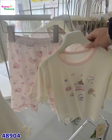 Bộ Tencel T kem gấu và cún