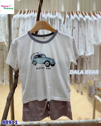 Bộ Tencel T xám ô tô