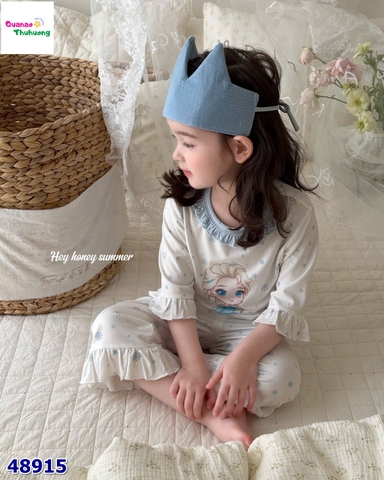 Bộ Tencel lửng Honey trắng Elsa