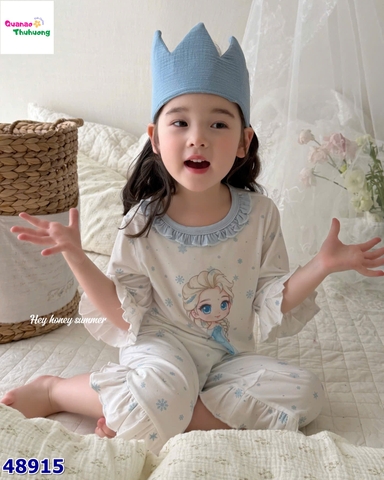 Bộ Tencel lửng Honey trắng Elsa