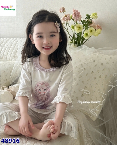 Bộ Tencel lửng Honey trắng nàng tiên cá tím