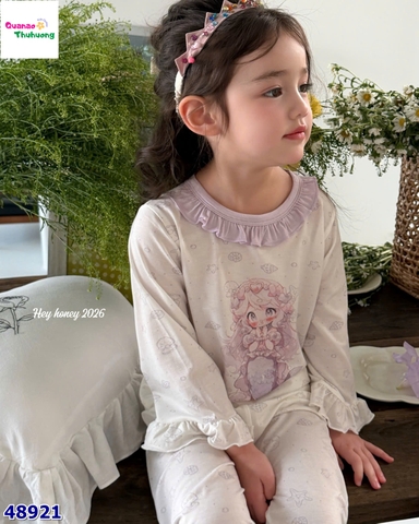 Bộ Tencel dài Honey trắng nàng tiên cá tím