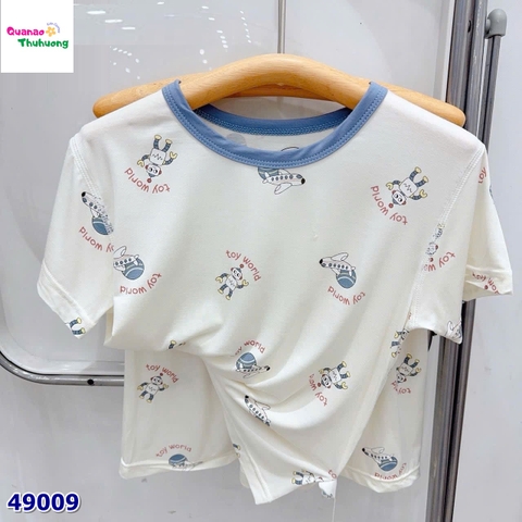 Bộ Tencel trắng máy bay