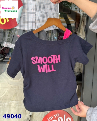 Áo lệch vai xanh đen SMOOTH WILL