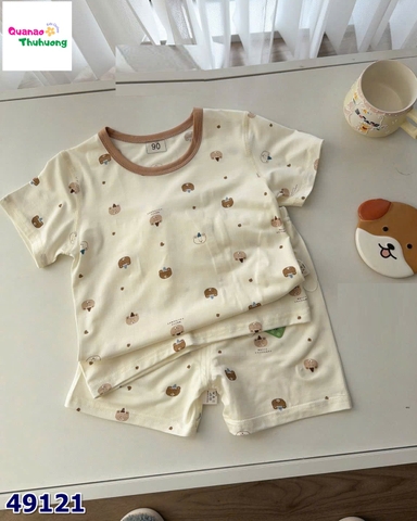 Bộ Tencel W gấu nâu