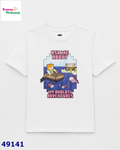 Áo trắng Minecrafe & cá