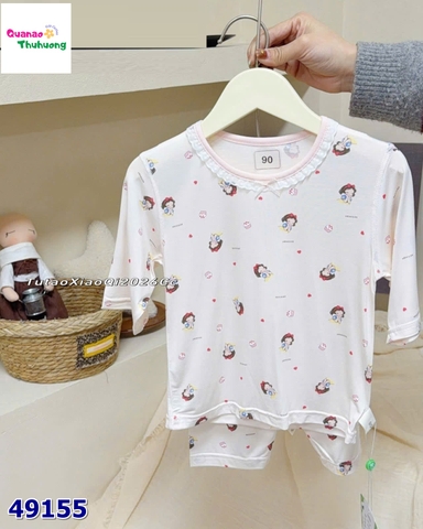 Bộ Tencel lửng hồng nhiều bạch tuyết