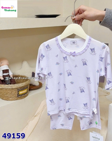 Bộ Tencel lửng tím nhiều Kuromi