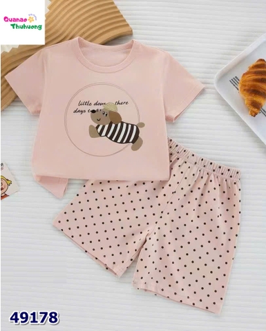 Bộ Q hồng cún nâu