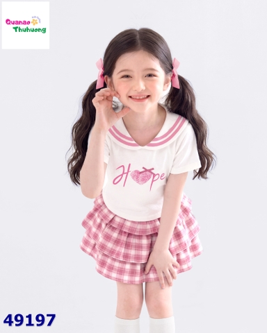 Set váy Nexxi áo kem Hope hồng