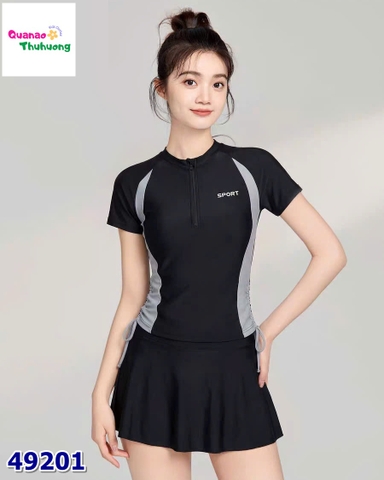 Set váy bơi Yuke đen sport