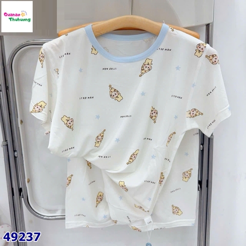 Bộ tencel W trắng Twinkle vàng nhí