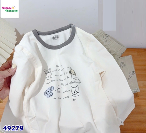 Bộ dài W cún trắng xám