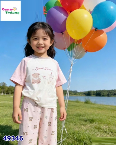Bộ Tencel Bolala lửng kem gấu