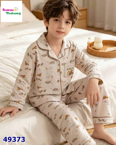 Pyjama Qke dài nâu oto