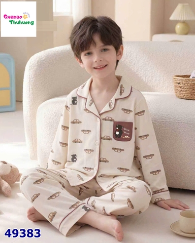 Pyjama Qke dài kem oto & gấu
