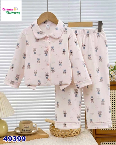 Pyjama Qke cổ tròn hồng thỏ nhí zootopia