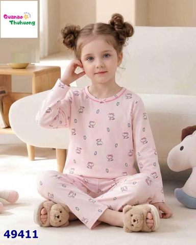 Bộ dài Qke hồng Kitty gương