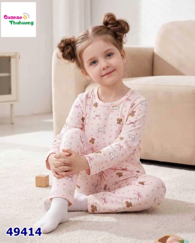 Bộ dài Qke hồng cún và gấu