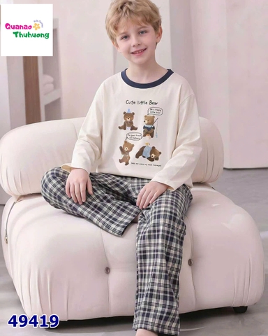Bộ dài Qke kem 4 gấu nâu cute