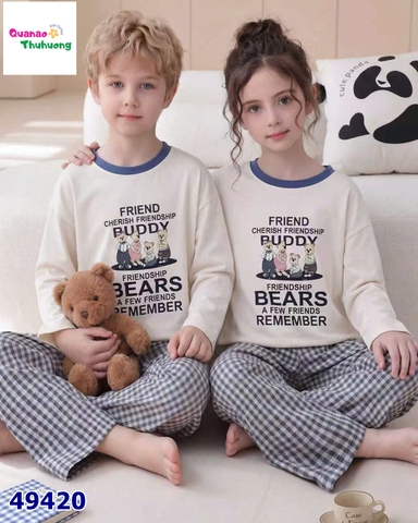 Bộ dài Qke kem nhiều gấu Buddy