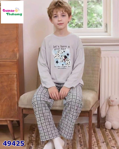 Bộ dài Qke xanh 2 chú chó đốm