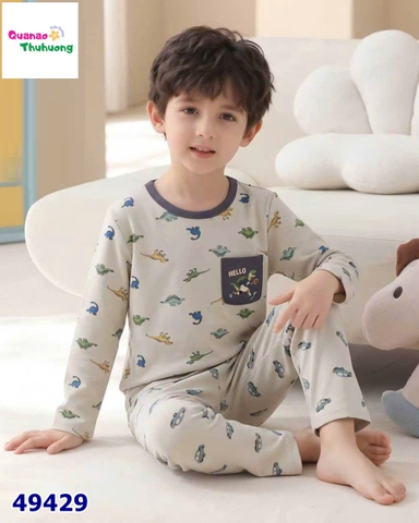 Bộ dài Qke xanh rêu khủng long nhí