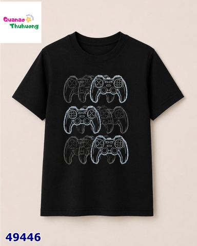 Áo thun đen máy chơi game