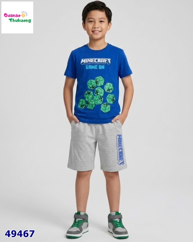 Bộ T&A xanh dương Minecraft