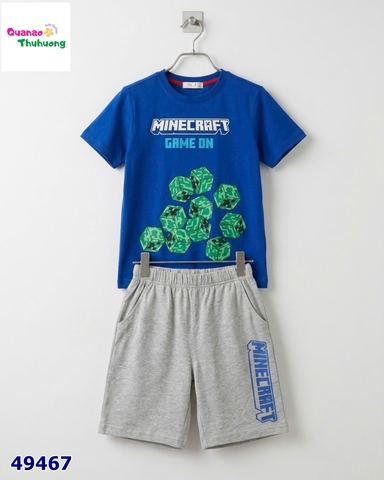 Bộ T&A xanh dương Minecraft