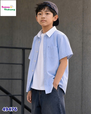 Áo sơ mi B2Kid xanh dương