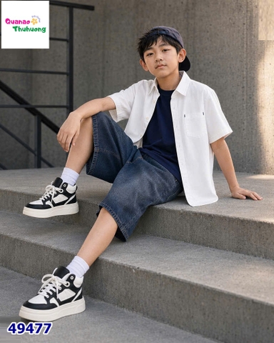 Áo sơ mi B2Kid trắng