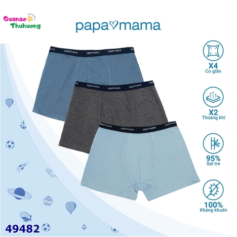 Set 3 chip Papa trơn xám đen
