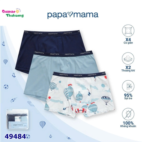 Set 3 chip Papa họa tiết khinh khí cầu