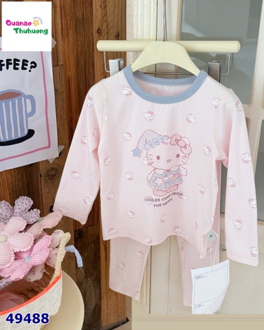 Bộ Honey hồng Kitty nón xanh
