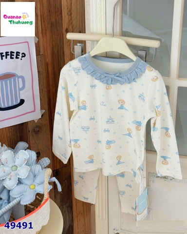 Bộ Honey kem Elsa nhí cổ xanh