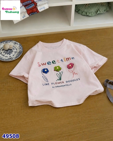 Áo hồng thêu hoa Sweettime
