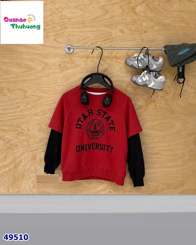 Áo sweater đỏ tay đen Utah star