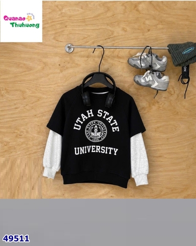 Áo sweater đen tay xám Utah star