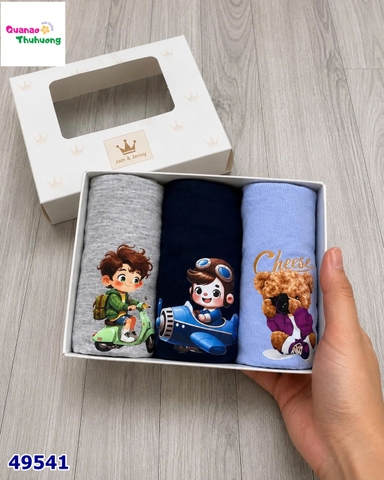 Set 3 chip J&J xanh đen cậu bé phi hành gia