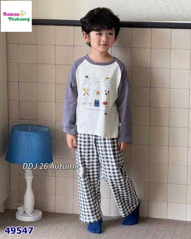 Bộ dài BCW kem tay xanh gấu