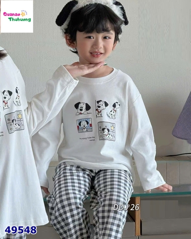 Bộ dài BCW trắng chó đốm