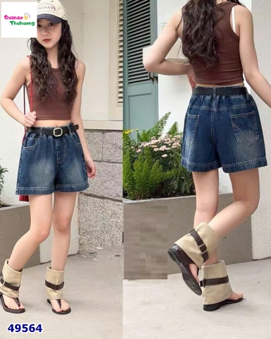 Quần short jean xanh