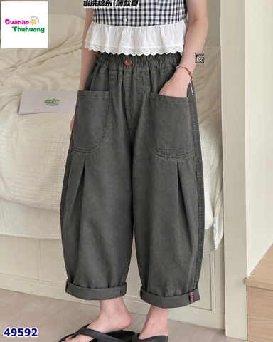 Quần dài kaki xám đen