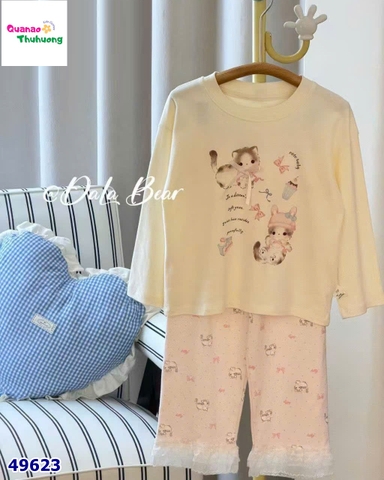 Bộ Tobela dài kem mèo và bánh kem