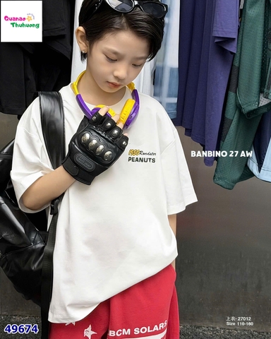 Áo Banbino trắng 1950 Peanuts