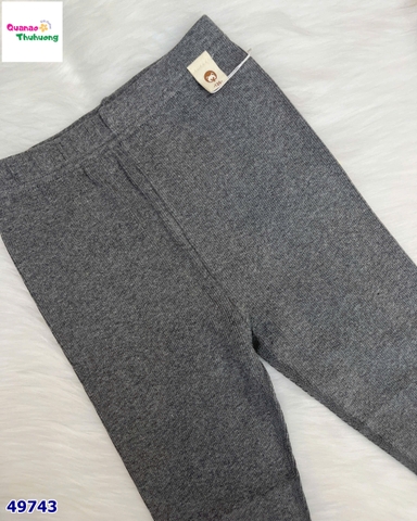 Legging xám đậm thêu gấu