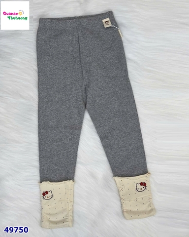 Legging xám nhạt gấu thêu kitty