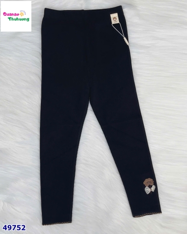 Legging đen thêu bông hoa