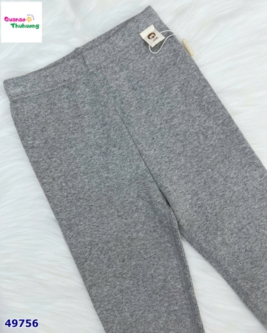 Legging xám thêu nơ đính hoa